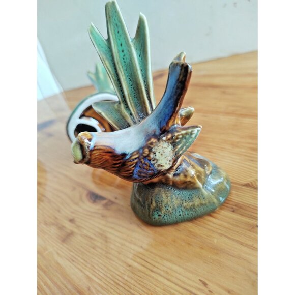 Vintage Ceramic set of two Hand Painted Bird Figurines 4" Tall - Picture 12 of 16